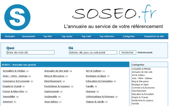 Annuaire seo - SOSEO