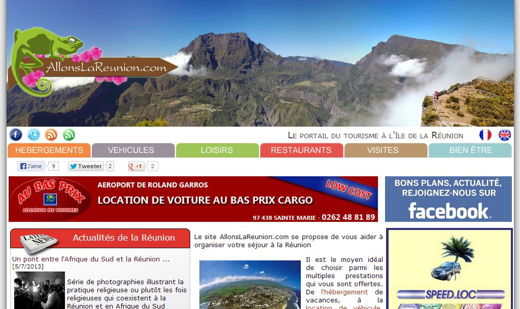Les hotels a la reunion avec Allons la Reunion