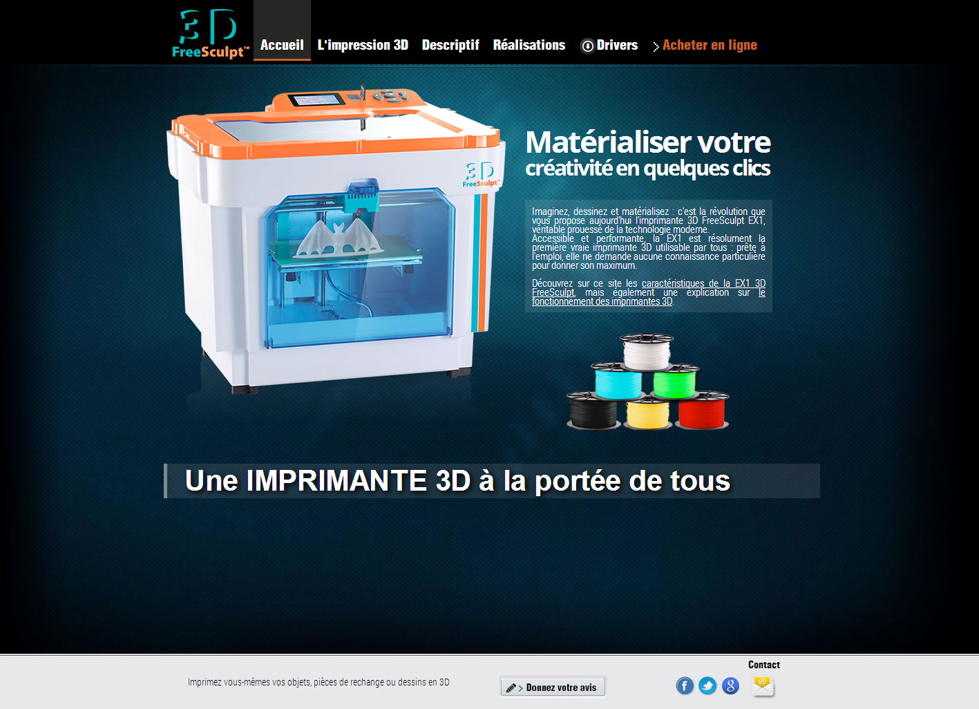 Home du site 3D FreeSculpt.fr