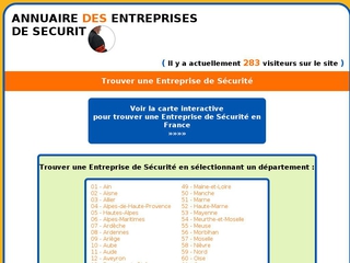 annuaire des entreprises de securite