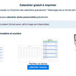 Calendriers gratuits