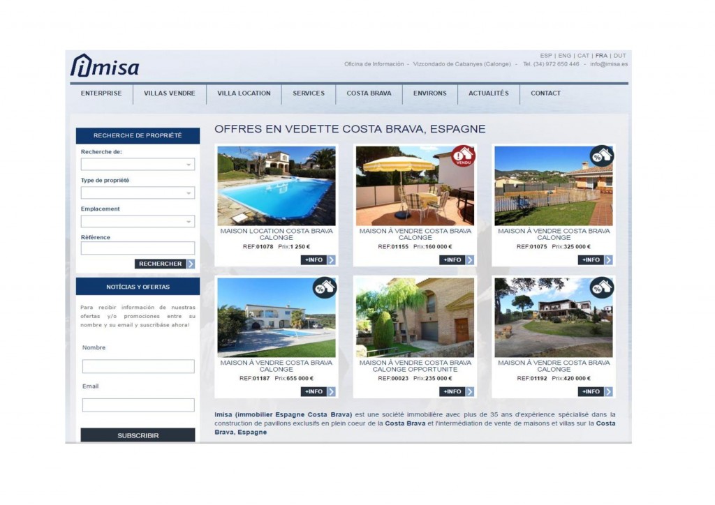 maisons à vendre sur la Costa Brava