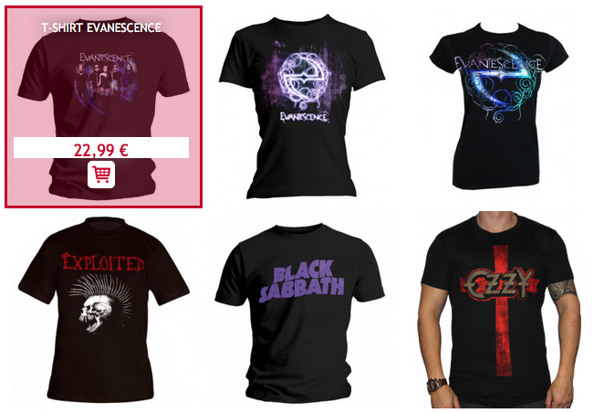 Achat T shirt metal